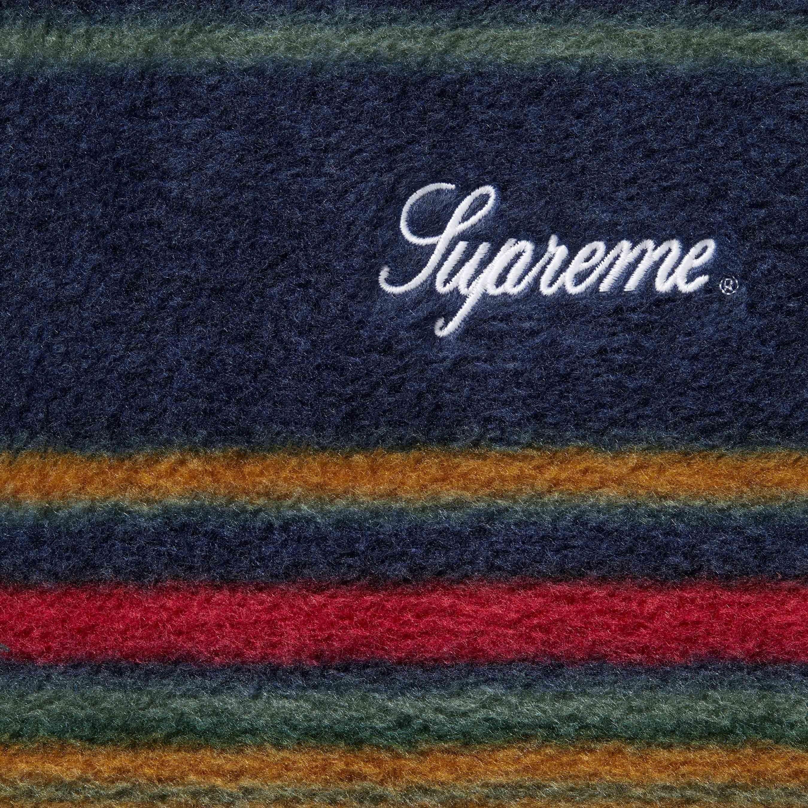 Stripe Zip Up Fleece Jacket view 8